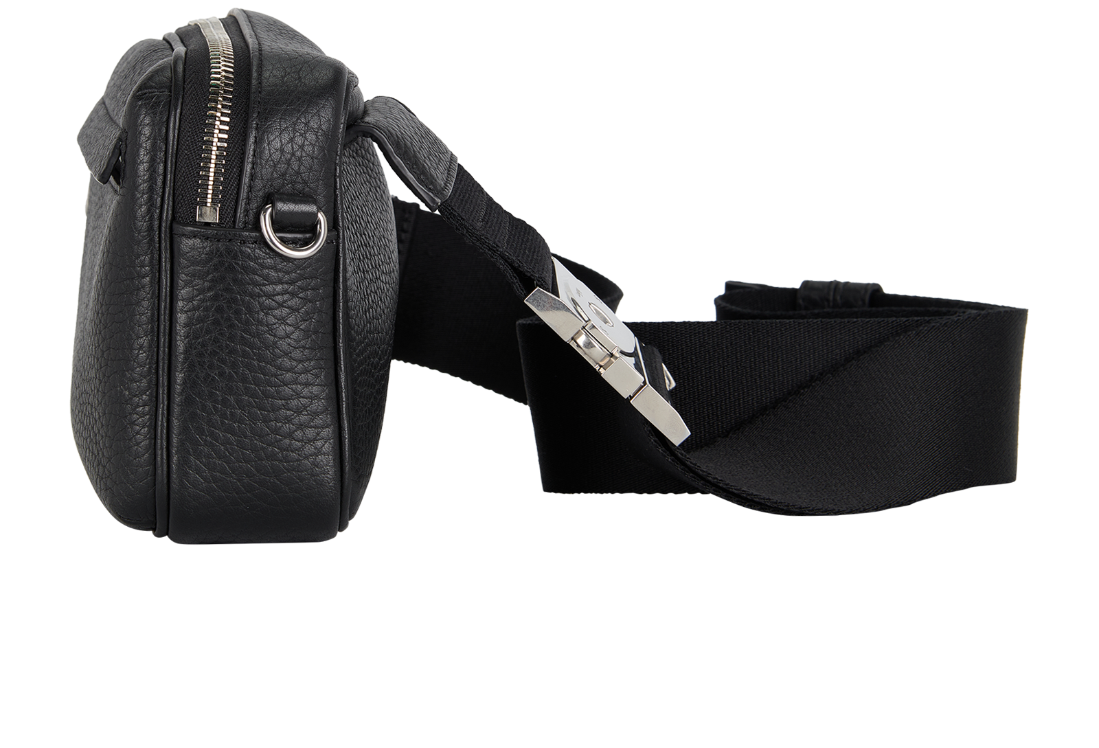 Postman's Buckle Reporter, &pound;275, Handbags, Black, Leather, Bottom view